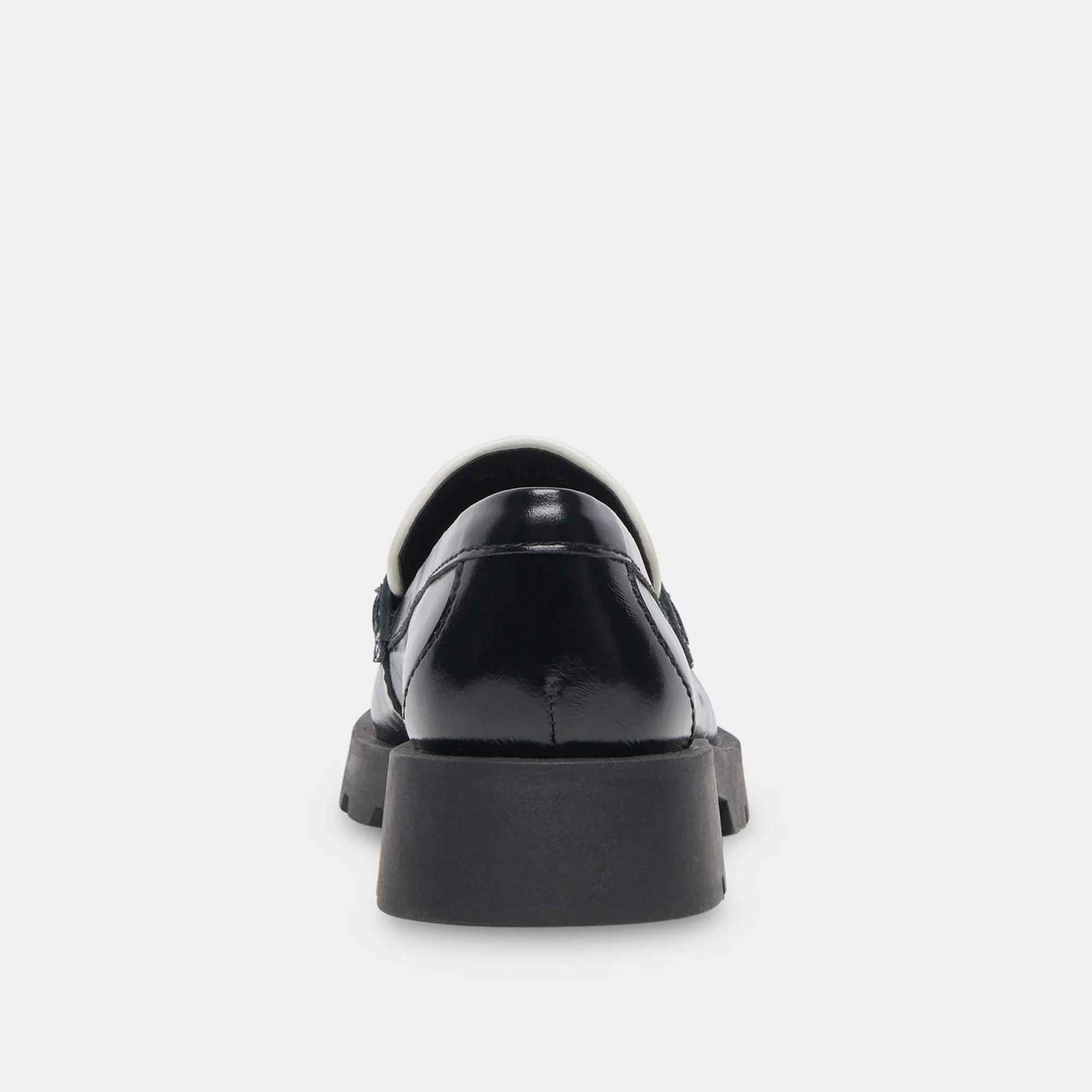 ELIAS FLATS BLACK WHITE CRINKLE PATENT - re:vita