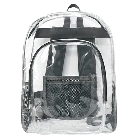 Gray NGIL Clear Backpack Heavy Duty PVC Transparent Backpack