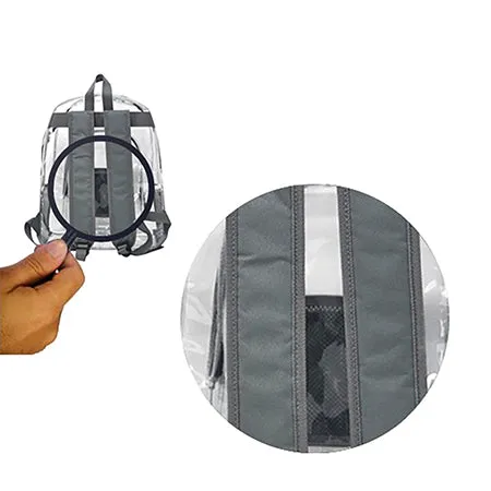 Gray NGIL Clear Backpack Heavy Duty PVC Transparent Backpack