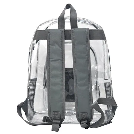 Gray NGIL Clear Backpack Heavy Duty PVC Transparent Backpack