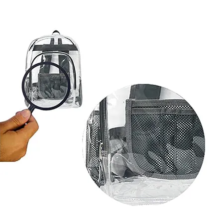 Gray NGIL Clear Backpack Heavy Duty PVC Transparent Backpack