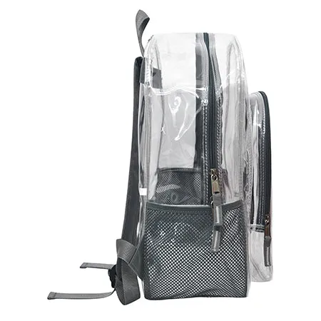 Gray NGIL Clear Backpack Heavy Duty PVC Transparent Backpack