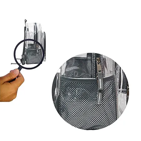 Gray NGIL Clear Backpack Heavy Duty PVC Transparent Backpack