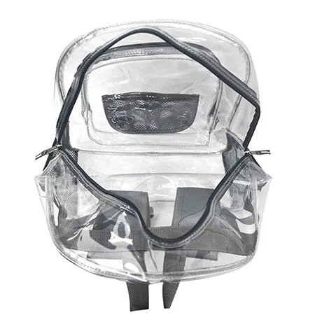 Gray NGIL Clear Backpack Heavy Duty PVC Transparent Backpack
