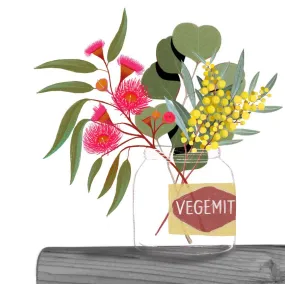 Greeting Card - Australian Natives in Vegemite Jar