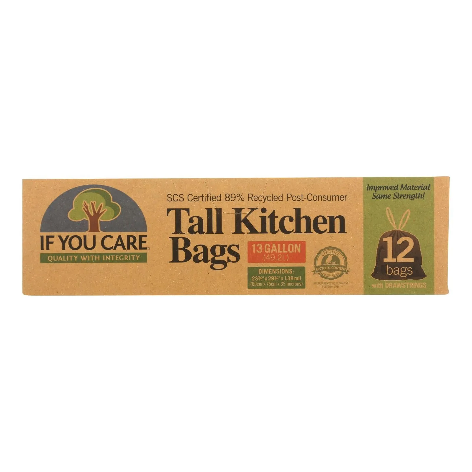 If You Care Tall Kitchen Compostable Trash Bags, 12 Count