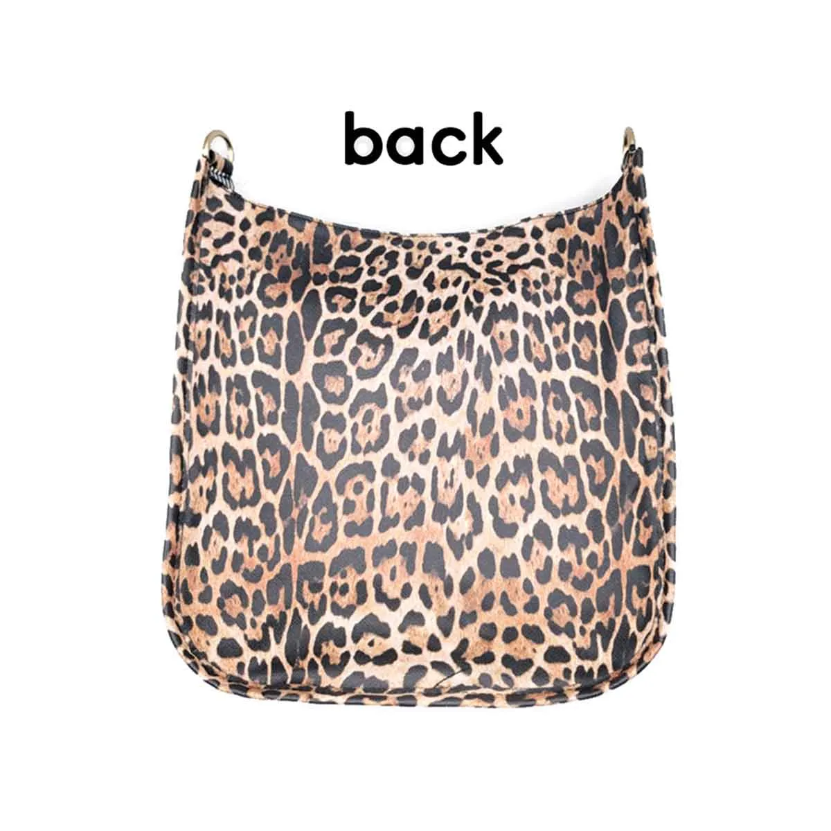 Leopard Patterned Faux Leather Crossbody Bag