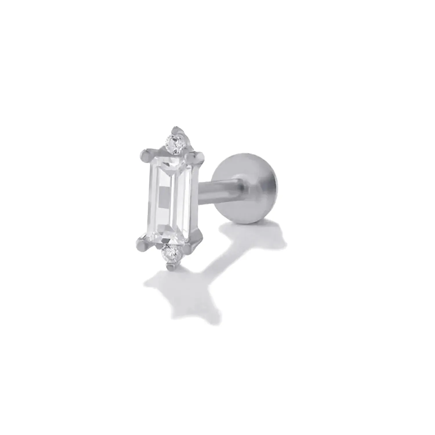 Pure Glacier Gemstone Labret Piercing (16G)