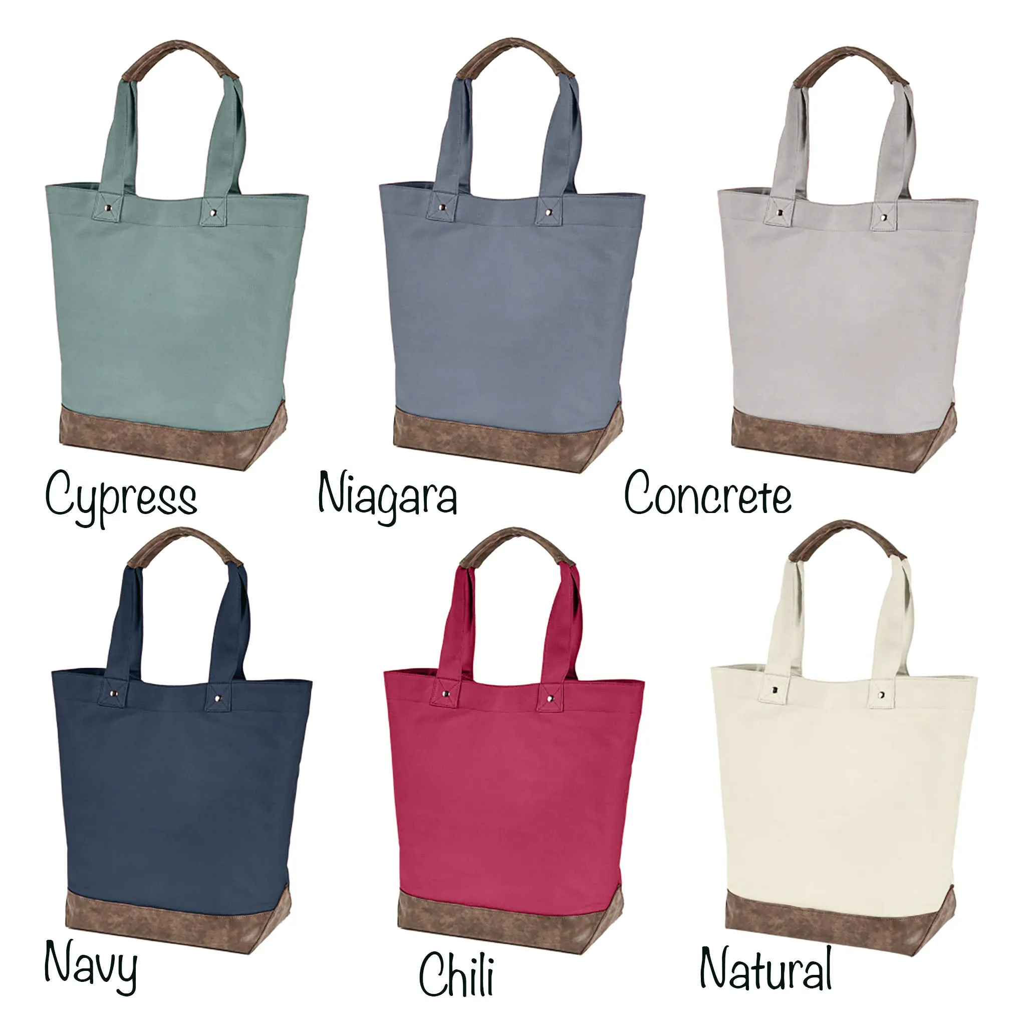 Teacher Things Embroidered Canvas Tote Bag