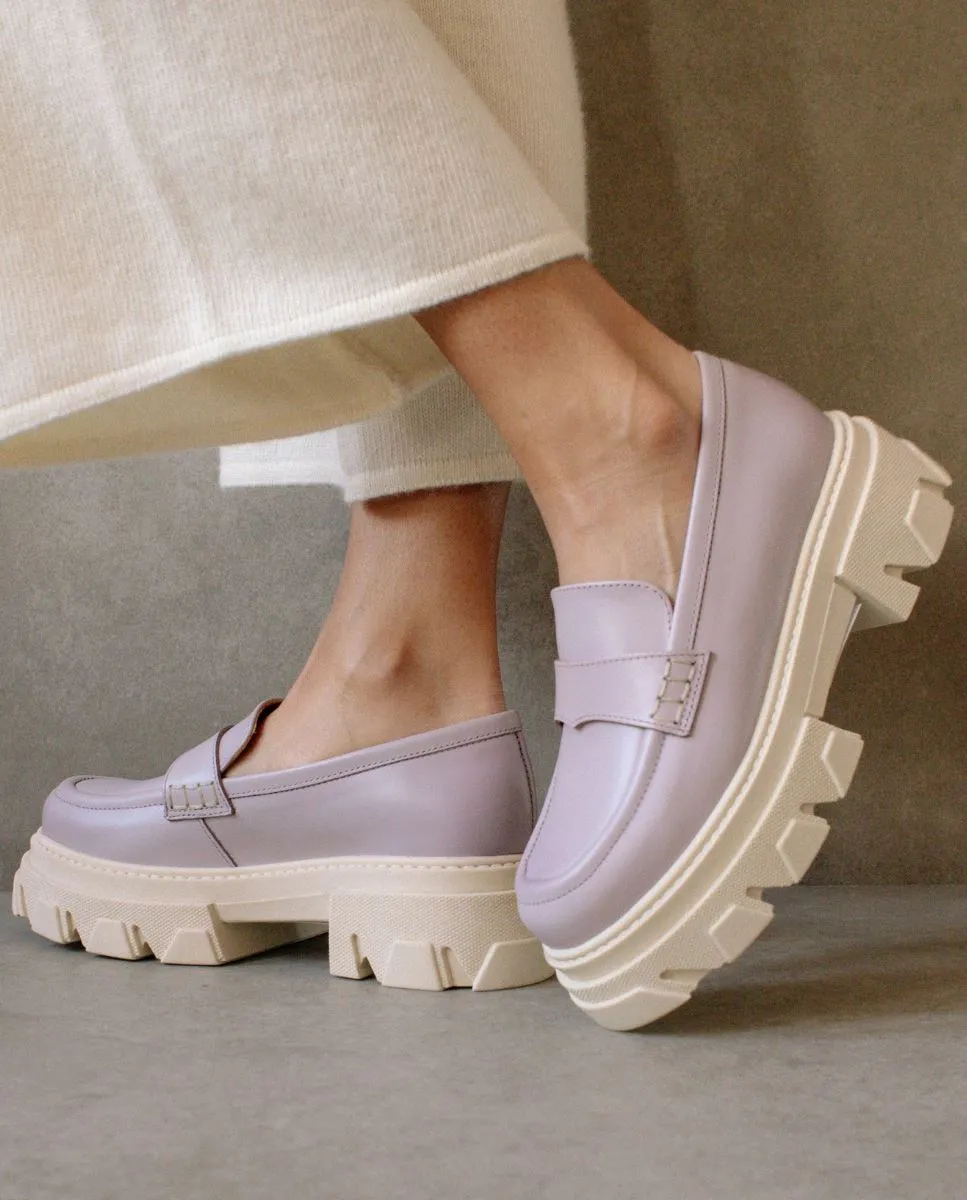 Trailblazer Mauve Leather Loafers